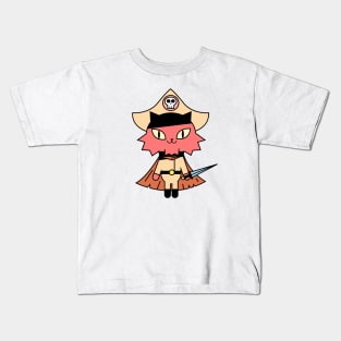 cat pirate Kids T-Shirt